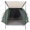 vidaXL Tenda da Campeggio 4 Persone Verde 420x260x153 cm Taffetà 185T