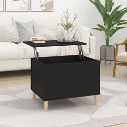   Tavolino da Salotto Nero 60x44,5x45 cm in Legno ingegnerizzato