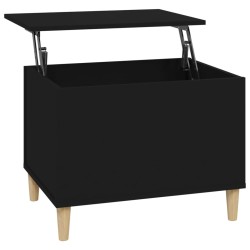   Tavolino da Salotto Nero 60x44,5x45 cm in Legno ingegnerizzato