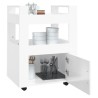   Carrello da Cucina bianco lucido 60x45x80 cm Legno ingegnerizzato