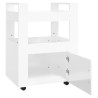   Carrello da Cucina bianco lucido 60x45x80 cm Legno ingegnerizzato