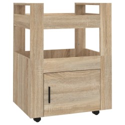 Carrello da Cucina rovere sonoma 60x45x80 cm Legno ingegnerizzato