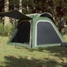 vidaXL Tenda da Campeggio 4 Persone Verde 240x221x160 cm Taffetà 185T