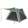 vidaXL Tenda da Campeggio 4 Persone Verde 240x221x160 cm Taffetà 185T