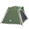 vidaXL Tenda da Campeggio 4 Persone Verde 240x221x160 cm Taffetà 185T