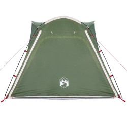 vidaXL Tenda da Campeggio 4 Persone Verde 240x221x160 cm Taffetà 185T