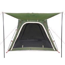 vidaXL Tenda da Campeggio 4 Persone Verde 240x221x160 cm Taffetà 185T