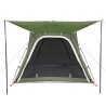 vidaXL Tenda da Campeggio 4 Persone Verde 240x221x160 cm Taffetà 185T