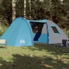 vidaXL Tenda da Campeggio 6 Persone Blu 466x342x200 cm Taffetà 185T