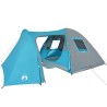 vidaXL Tenda da Campeggio 6 Persone Blu 466x342x200 cm Taffetà 185T