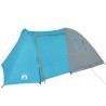 vidaXL Tenda da Campeggio 6 Persone Blu 466x342x200 cm Taffetà 185T