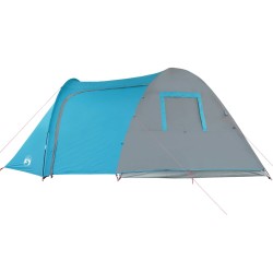 vidaXL Tenda da Campeggio 6 Persone Blu 466x342x200 cm Taffetà 185T