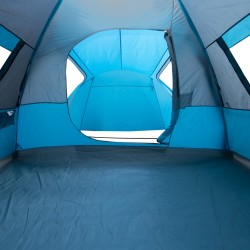 vidaXL Tenda da Campeggio 6 Persone Blu 466x342x200 cm Taffetà 185T