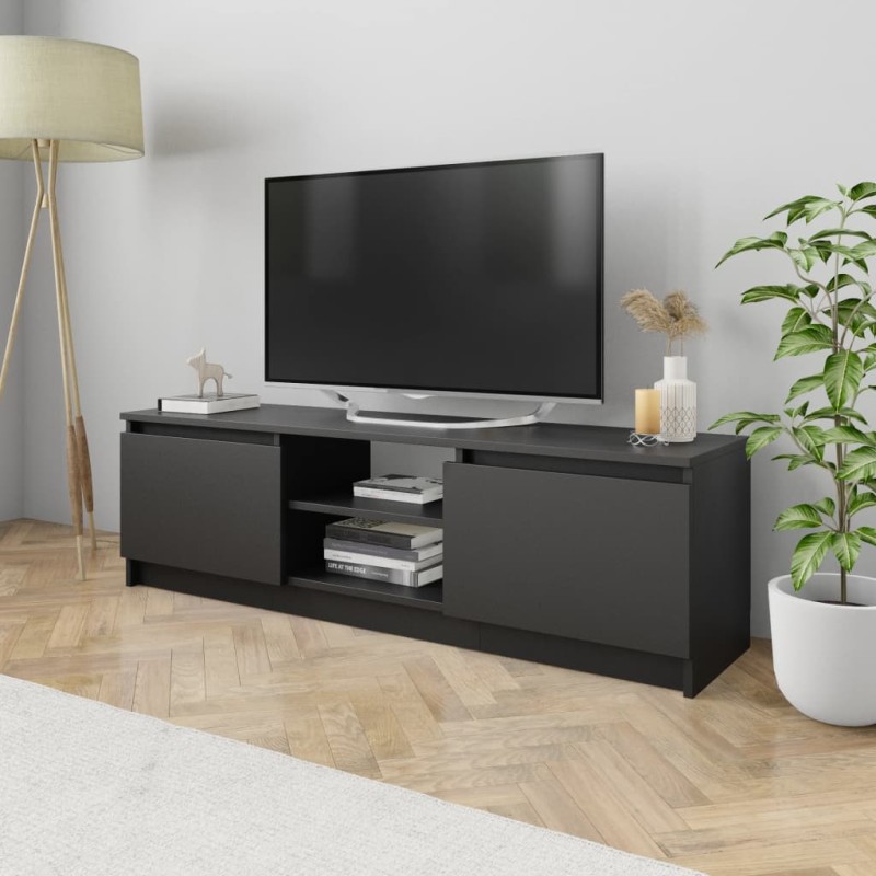 vidaXL Mobile Porta TV Nero 120x30x35,5 cm in Legno Multistrato