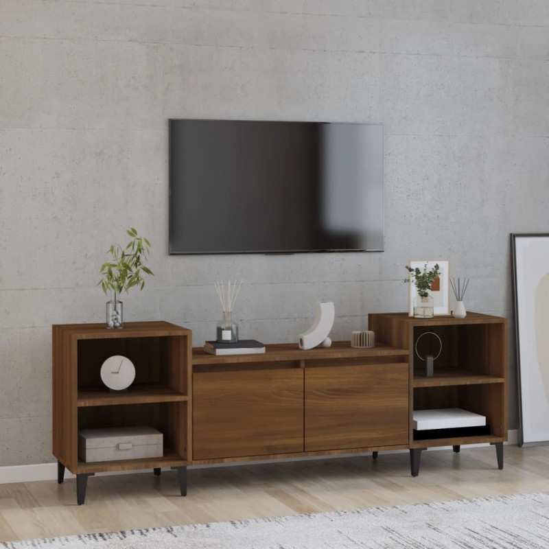   Mobile TV Rovere Marrone 160x35x55 cm in Legno ingegnerizzato