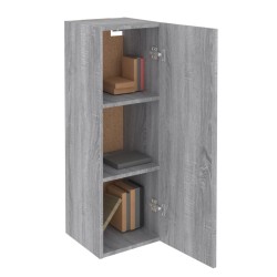 Mobili TV 2 pz Grigio Sonoma 30,5x30x90 cm in Legno ingegnerizzato