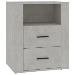   Comodino Grigio Cemento 50x36x60 cm in Legno ingegnerizzato