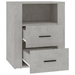   Comodino Grigio Cemento 50x36x60 cm in Legno ingegnerizzato