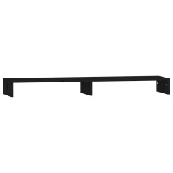 Supporto per Monitor Nero 100x27x10cm in Legno Massello di Pino