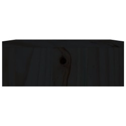 Supporto per Monitor Nero 100x27x10cm in Legno Massello di Pino