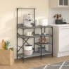 vidaXL Mobile Cucina Grigio Sonoma 90x40x132 cm Multistrato e Metallo