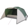 vidaXL Tenda da Campeggio 6 Persone Verde 412x370x190 cm Taffetà 190T