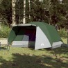 vidaXL Tenda da Campeggio 6 Persone Verde 412x370x190 cm Taffetà 190T