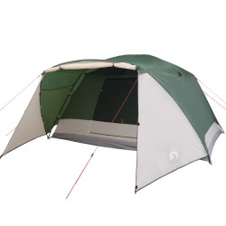 vidaXL Tenda da Campeggio 6 Persone Verde 412x370x190 cm Taffetà 190T