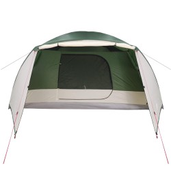 vidaXL Tenda da Campeggio 6 Persone Verde 412x370x190 cm Taffetà 190T