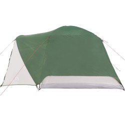 vidaXL Tenda da Campeggio 6 Persone Verde 412x370x190 cm Taffetà 190T