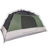 vidaXL Tenda da Campeggio 6 Persone Verde 412x370x190 cm Taffetà 190T