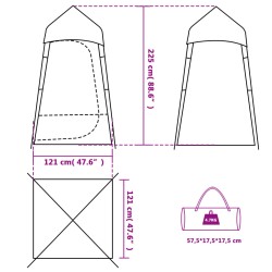 vidaXL Tenda Privacy Verde 121x121x225 cm Taffetà 190T