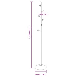 vidaXL Appendiabiti Bianco 177 cm in Ferro Verniciato a Polvere