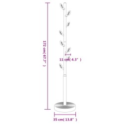 vidaXL Appendiabiti Rosa 172 cm in Ferro Verniciato a Polvere