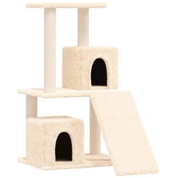   Albero per Gatti con Tiragraffi in Sisal Crema 82 cm