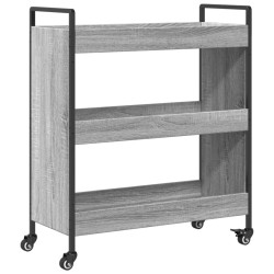 vidaXL Carrello da Cucina Grigio Sonoma 70x30x82 cm Legno Multistrato