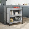 vidaXL Carrello da Cucina Grigio Sonoma 70x30x82 cm Legno Multistrato