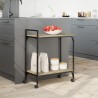 vidaXL Carrello Cucina Rovere Sonoma 60,5x31x72,5 cm Legno Multistrato