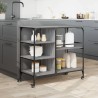 vidaXL Carrello Cucina Grigio Sonoma 100x45x89,5 cm Legno Multistrato