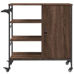 vidaXL Carrello da Cucina Rovere Marrone 87,5x38,5x84,5 cm Multistrato