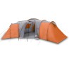 vidaXL Tenda Campeggio 12 Persone Grigia Arancione 840x720x200 Taffetà