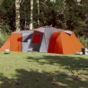 vidaXL Tenda Campeggio 12 Persone Grigia Arancione 840x720x200 Taffetà