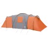 vidaXL Tenda Campeggio 12 Persone Grigia Arancione 840x720x200 Taffetà