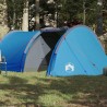 vidaXL Tenda da Campeggio 4 Persone Blu 405x170x106 cm Taffetà 185T