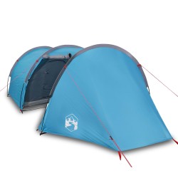 vidaXL Tenda da Campeggio 4 Persone Blu 405x170x106 cm Taffetà 185T