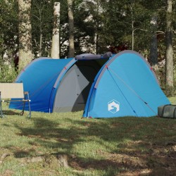 vidaXL Tenda da Campeggio 4 Persone Blu 405x170x106 cm Taffetà 185T