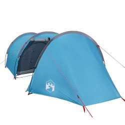 vidaXL Tenda da Campeggio 4 Persone Blu 405x170x106 cm Taffetà 185T