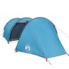 vidaXL Tenda da Campeggio 4 Persone Blu 405x170x106 cm Taffetà 185T