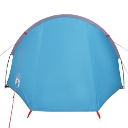 vidaXL Tenda da Campeggio 4 Persone Blu 405x170x106 cm Taffetà 185T