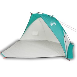 vidaXL Tenda da Spiaggia Verde Mare 268x223x125 cm Taffetà 185T